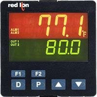 Red Lion Multi-Function PID Controller; 1/4 DIN; 4 (top); 4 (bottom) Digits; LCD; 24VDC; Thermocouple; RTD; 0-10VDC; 0-20mA Input